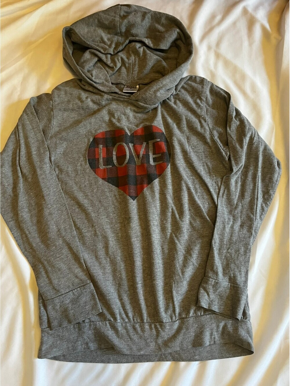 Urban Pipeline gray LOVE hoodie girls